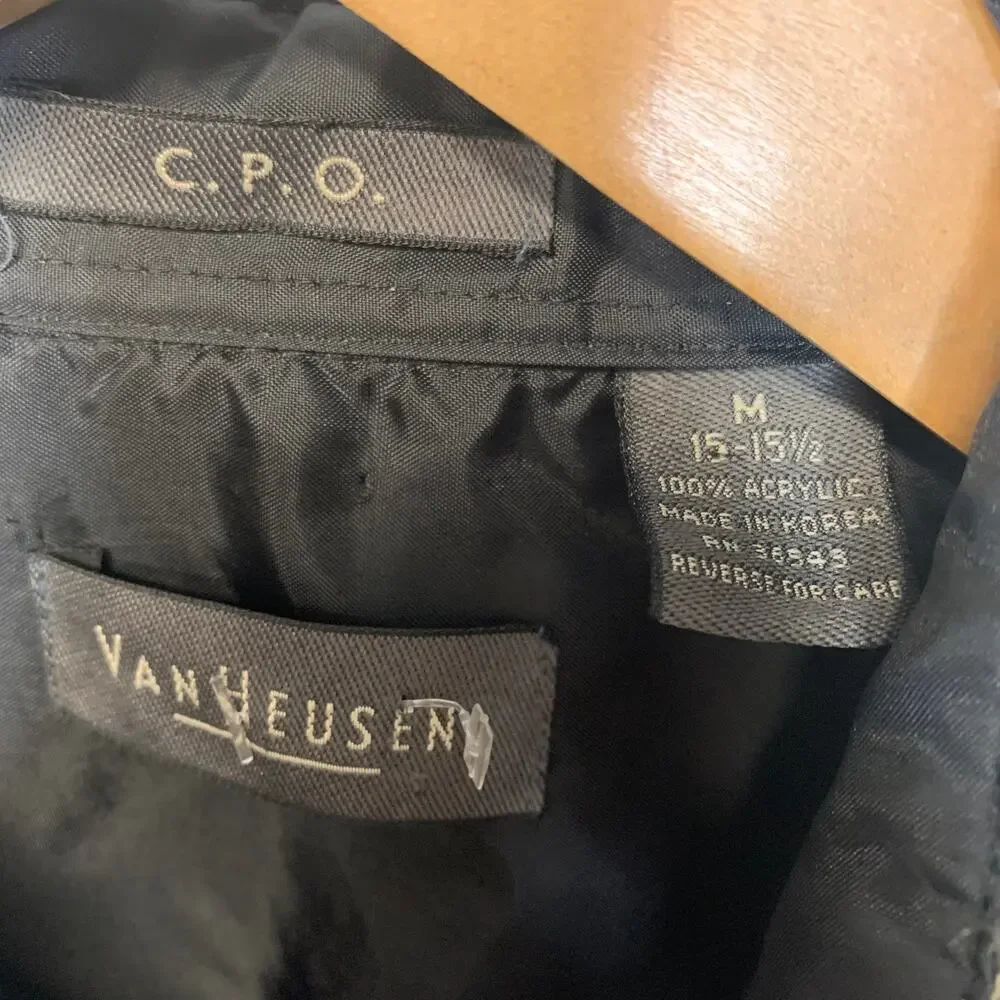 Vintage Van Heusen  Herringbone Shacket Sz 15 1/2